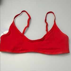 NWOT SKIMS Cotton Jersey Logo Bralette